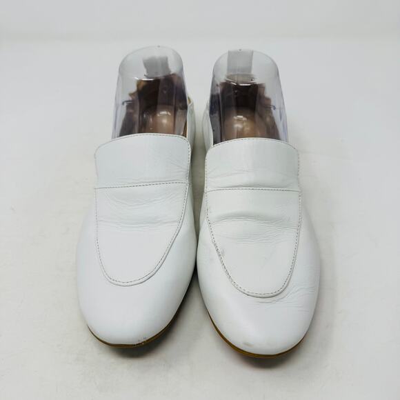 Everlane White Leather Loafers Women’s Size 9 Slip-On Flats Minimalist Preppy - Picture 4 of 13